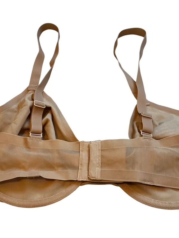 Skims Unlined Underwire Bra Smooth Full Coverage In Nude Size 42C - Image 3