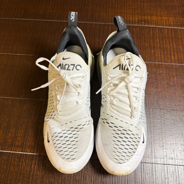 Nike Air Max 270 Womens White Black AH6789-100 Running Shoes Size 9 - Image 3