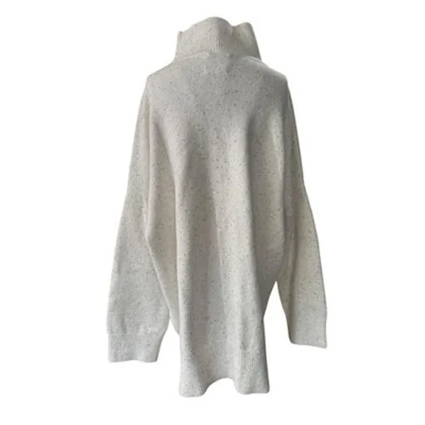 Abercrombie Cream Speckled Nep Knit Turtleneck Sweater Dress Womens Size Large L - Image 4