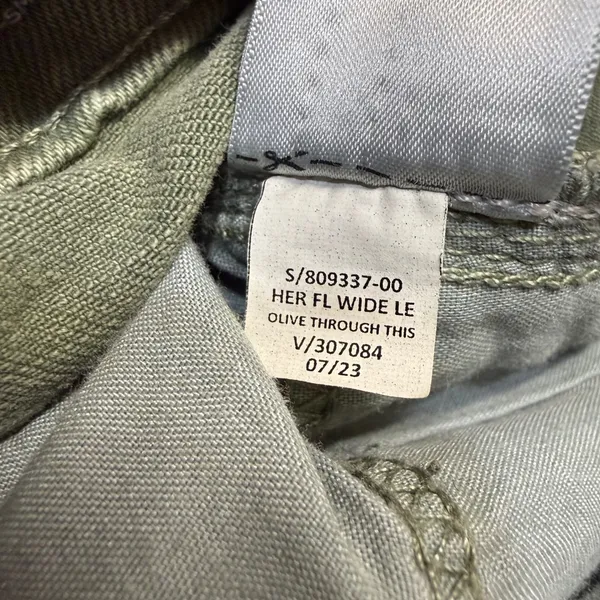Old Navy 10 Tall 32x32 Sky-Hi Wide Leg Olive Green Extra High Rise Jeans Boho - Image 8
