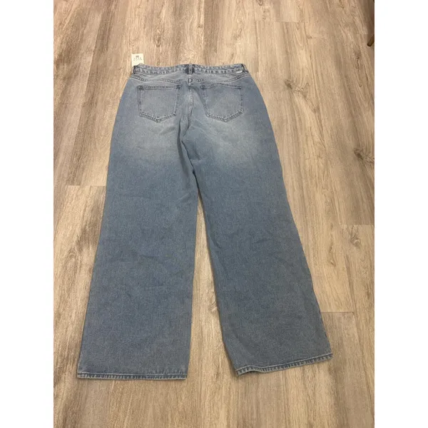 Billabong Rachel Low Waist Jeans Medium Indigo Fade Wide Leg Denim 31 NEW - Image 5