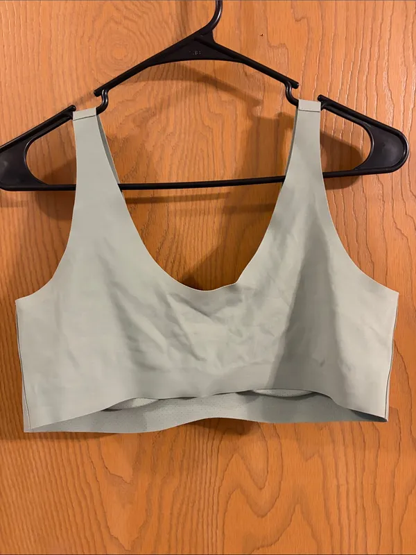 knix Women’s Sage Green LuxLift‎ Pullover Seamless Wireless Scoop-Neck Bra XL - Image 5