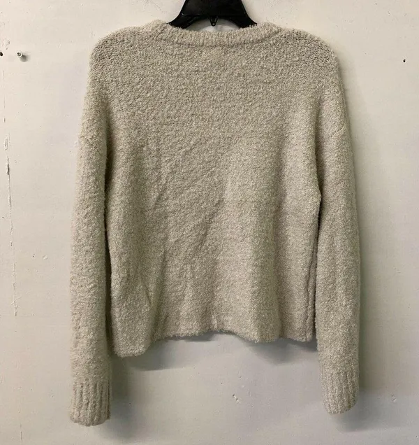Abound Womens Beige Fuzzy Crewneck Long Sleeve Pullover Sweater - Image 2
