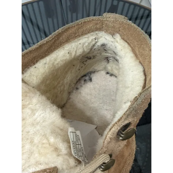 UGG Bethany Women's Boots Size 9 Brown Suede Sheepskin Lace Up Ankle Boots - Image 11
