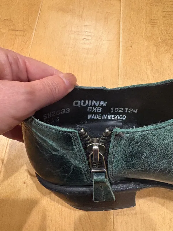 Sonora Quinn women’s Ankle Boots shoes leather zip western green sz 8.5 - Image 7