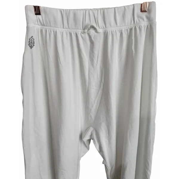 Free People FP Beach Harem Pants Drawstring White Women's Size Large - Image 3