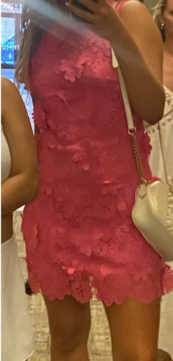 These Three Boutique Lace dress hot pink - Image 3