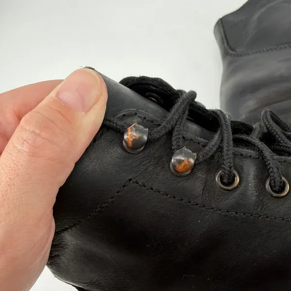 Thursday Boot Co Captain Black Matte Leather Lace Up Boots 7 Wide US - Image 6