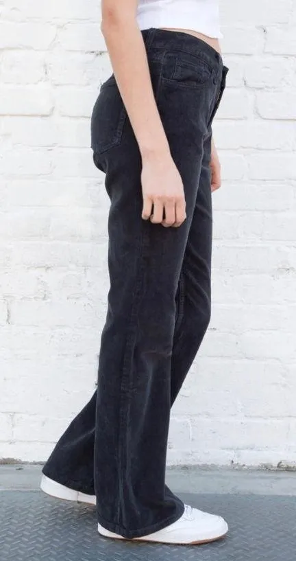 brandy melville navy flared corduroy pants - Image 5