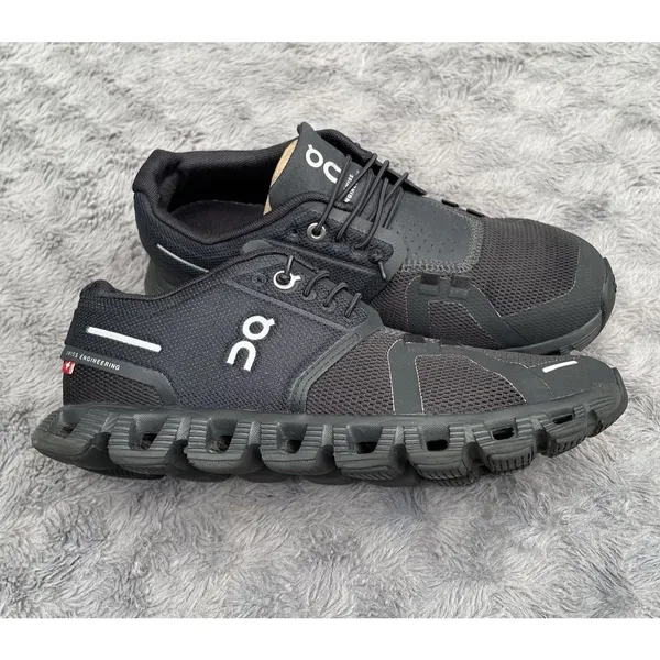 On Cloud 5 All Black Sneakers Wms 6.5 Running Walking Gym Lifestyle Minimalist - Image 10