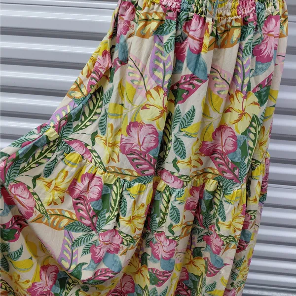 Roxy Womens Floral Dress Size Medium Tropical Vacation Resort Beach Boho Coastal - Image 12