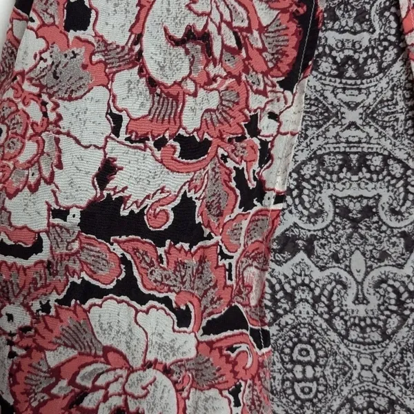 Lucky Brand Womens S Floral Paisley‎ Tank Top Coral Cream Boho Peasant Festival - Image 14