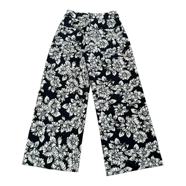 ANTHROPOLOGIE Maeve The Ettie High Rise Wide Leg Crop Pants Floral Size 27 NEW - Image 7