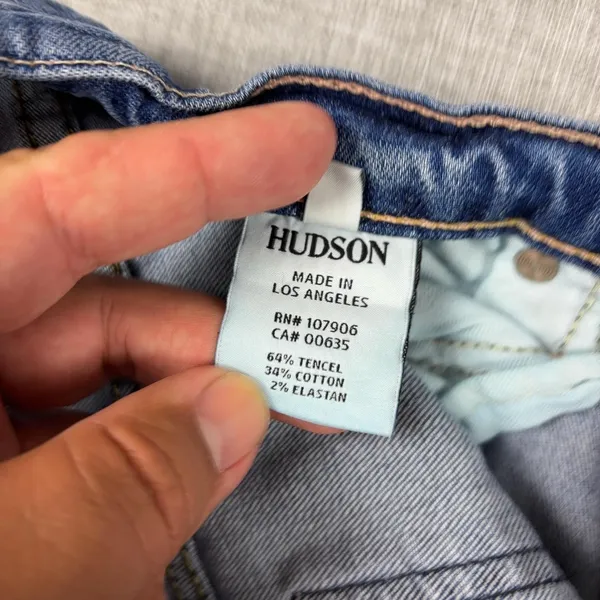 Hudson Crop Muse Jeans Womens 26 Blue Mid Rise Skinny‎ Cuffed Ankle Zip Denim - Image 12