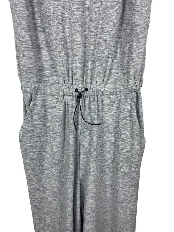 Old Navy Active Breathe ON Jumpsuit Gray Sleeveless Cropped Wide Leg S NWT - Image 4