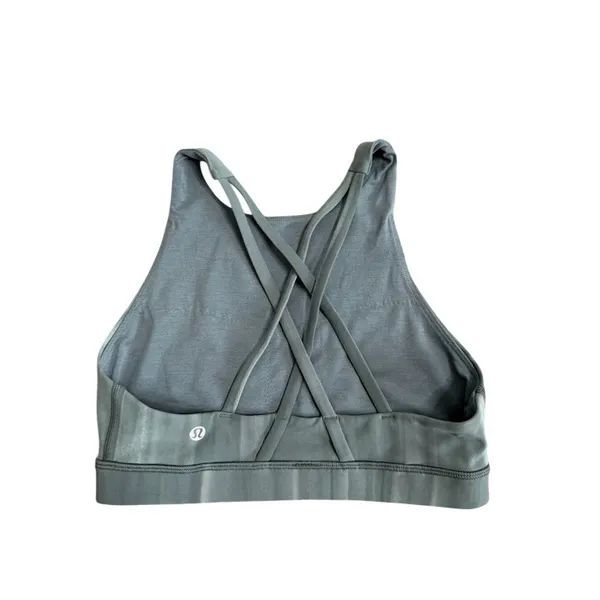 Lululemon Energy Bra High Neck Size 6 Linear Spray Dye Deep Ocean Luxtreme - Image 4
