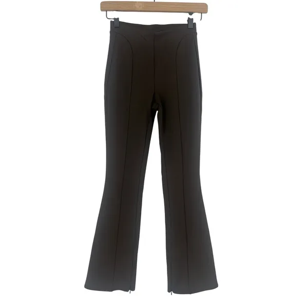 Alo High-Waist 7/8‎ Zip It Flare Legging Brown XXS - Image 11