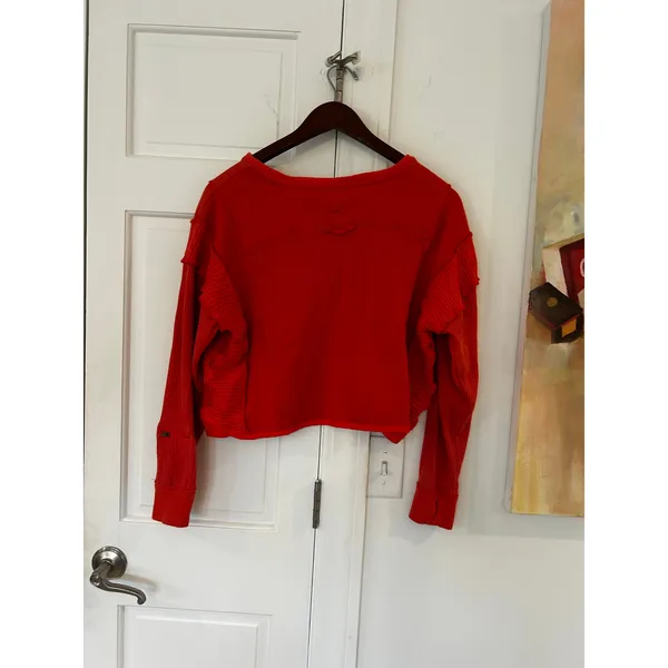 EUC Free People Movement Cropped Top Small Orange Red - Image 6