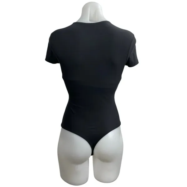 Abercrombie & Fitch Black Crew Neck Short Sleeve Tee T-Shirt Bodysuit Top Sz XS - Image 3