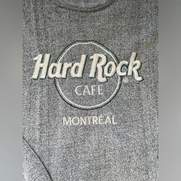 Hard Rock Cafe Vintage Montreal Canada gray logo sweatshirt, size XL - Image 2
