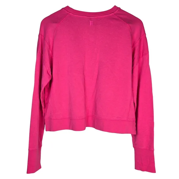 Sweaty Betty After Class Sweatshirt Pink Cropped Thumbhole Pullover US 8 M - Image 2