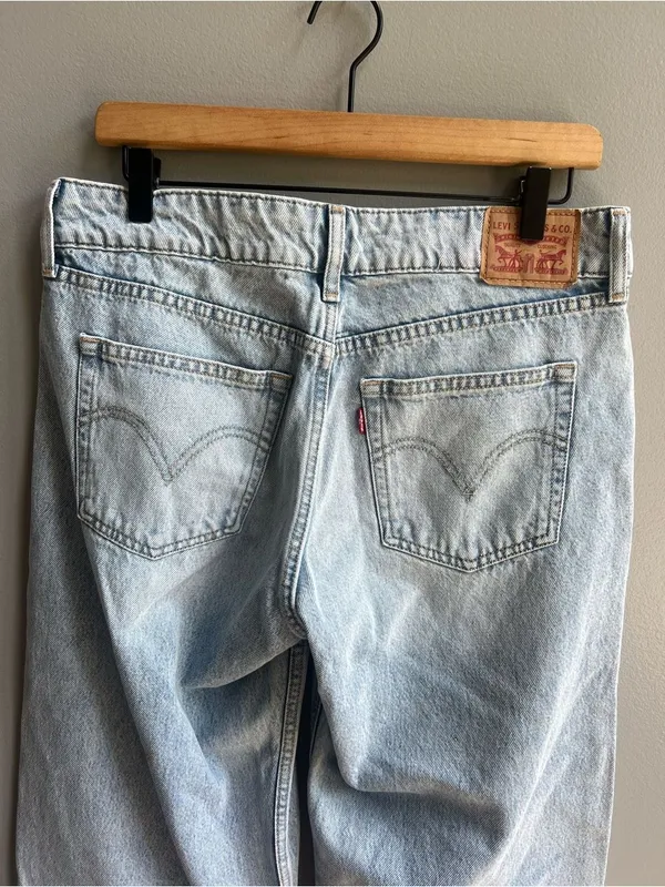 Levi’s Superlow Loose Fit Wide Leg 100% Cotton Light Wash Jeans Size 30 - Image 8