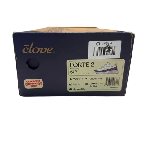 Clove Unisex Forte 2 Sneaker in White/Navy, Size W8.5/M7 - Image 7