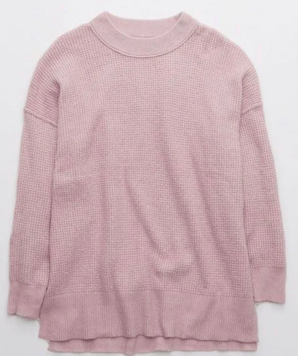 Aerie Oversized Waffle Crew Sweater - Image 2