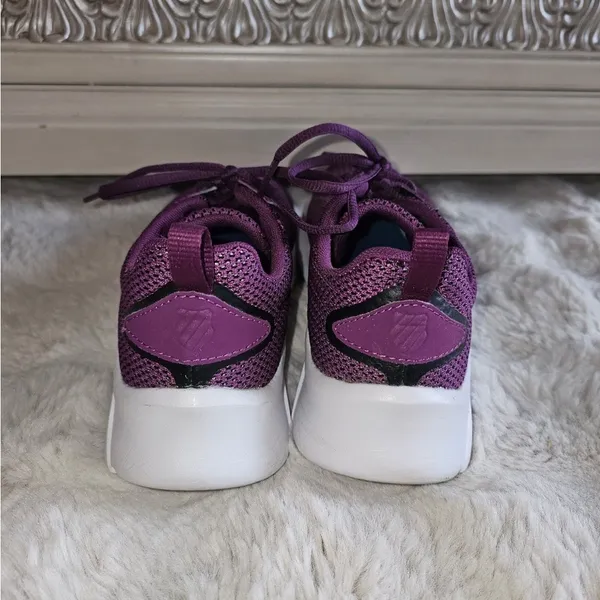 K•Swiss‎ Purple and White Athletic Sneakers with Knit Mesh Upper​ - Image 6