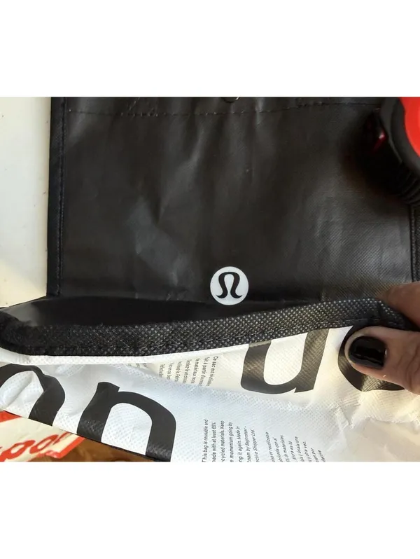 Lululemon Black Reusable Tote Bag - Image 5