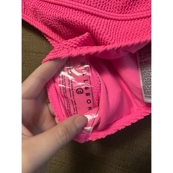 NWT Billabong Summer High Maui Ribbed Swim Bottoms Size Small Pink - Image 2