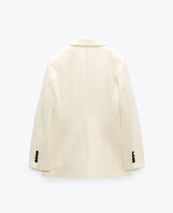 ZARA cream tailored blazer jacket nwt - Image 4