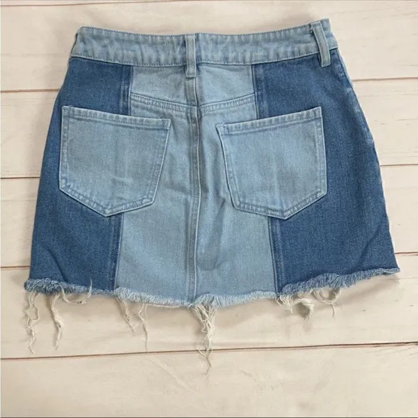 PacSun Patch Work Jean Skirt - Image 7