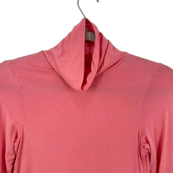 Offline by Aerie Womens Coral Pink Modal Turtleneck Long‎ Sleeve Top Thumbholes - Image 3