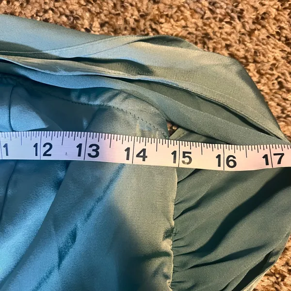Cider‎ Strapless Mini Dress Party Cocktail Tie Front Green M - Image 3