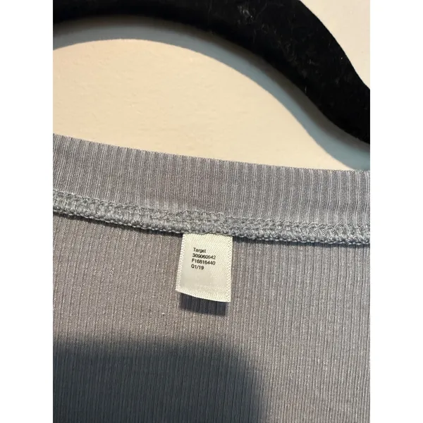 JoyLab Target Blue Ribbed Long Sleeve High Low Activewear Top F16816440 - Image 2