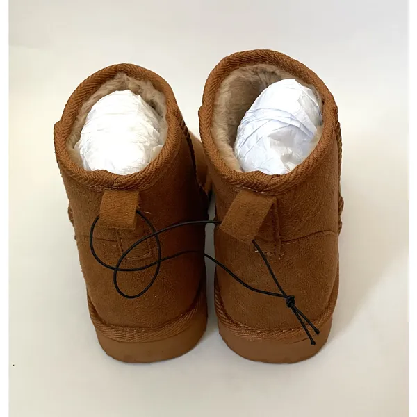 MIA Faux Fur Bootie Lightweight Winter Warm Boot Brown Size 6.5 NEW - Image 4