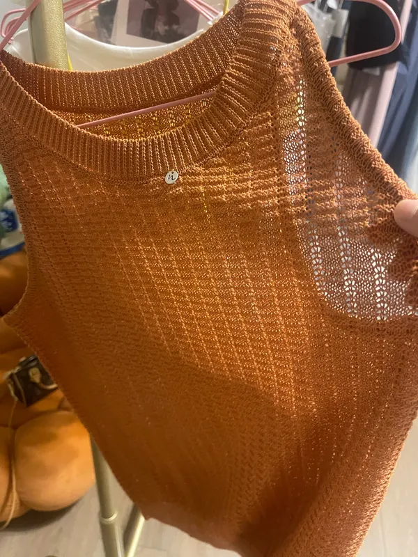 Sleeveless top Orange Size none - Image 2