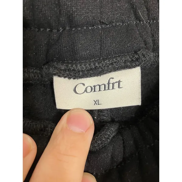 Comfrt black signature‎ sweatpants embroidered logo size XL casual loungewear - Image 4