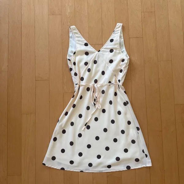 Princess Polly Nellie cream and black polka dot mini dress - Image 3