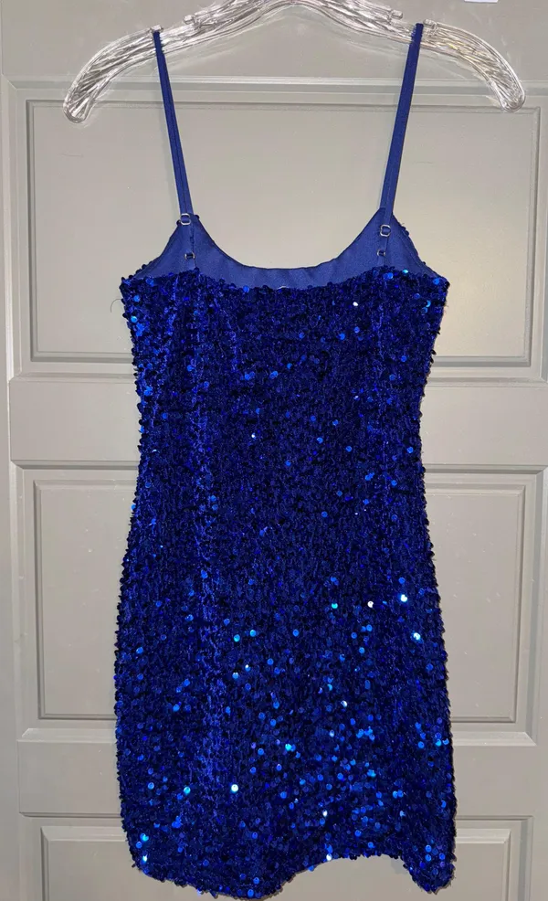Hello Molly Blue Sequin Dress - Image 2