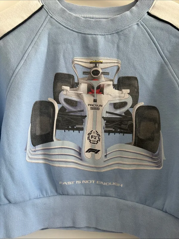 Pacsun Formula 1 cropped crewneck - Image 3