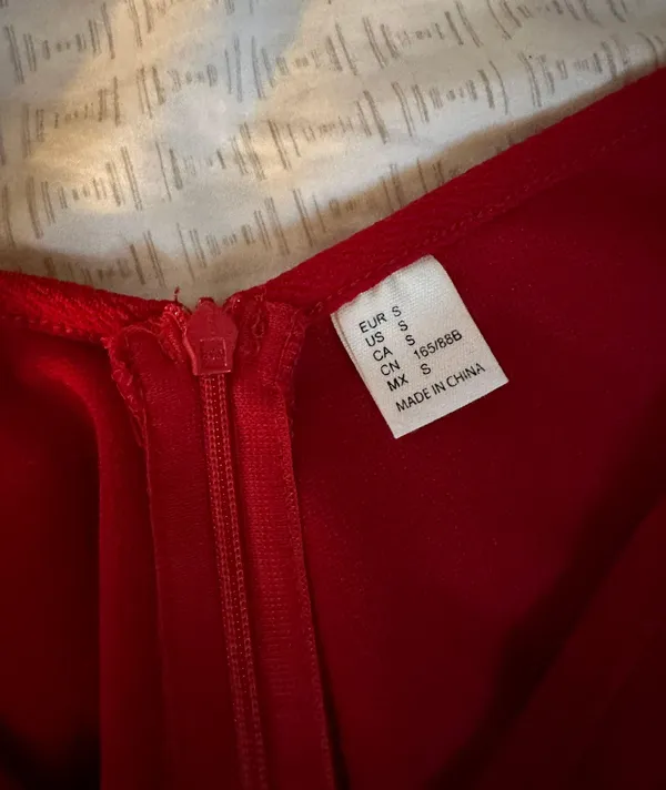 Amazon Red Spaghetti Strap Dress - Image 4