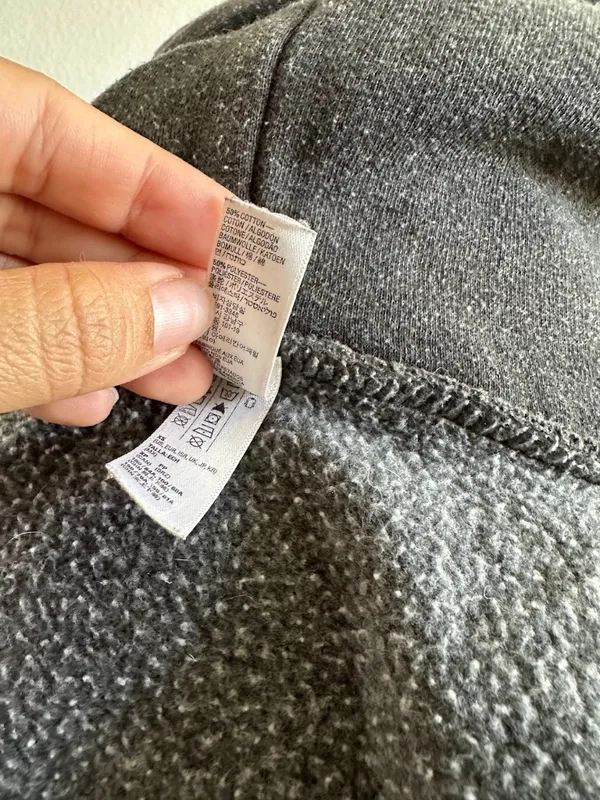 American Apparel Cropped Zip Hoodie Gray XS - Image 7