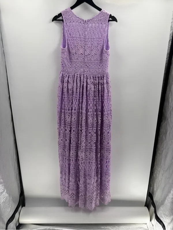 The clothing company purple v-neck lace bohemian maxi dress size large NWT - Image 7