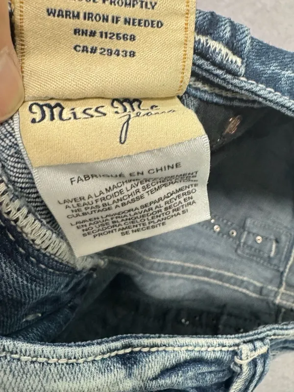 Miss Me Bootcut Jeans Size 28 Distressed Blue Denim - Image 8