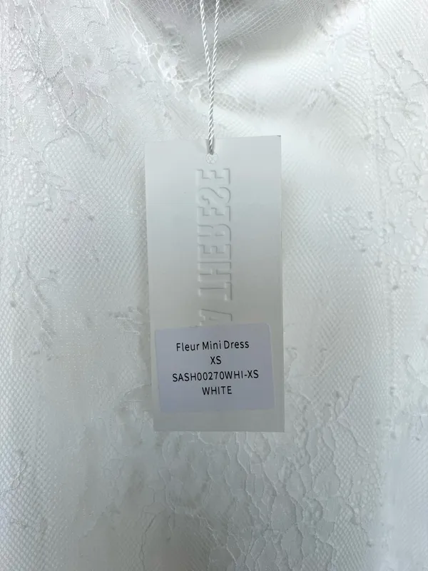 NWT Sasha Therese Fleur Mini Dress White Size XS - Image 8