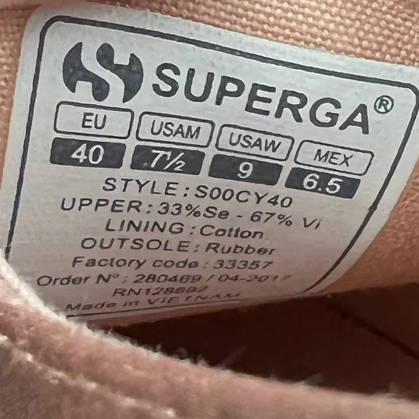 Superga 2750 Satin Blush Pink Sneakers - Size 9 - Image 8