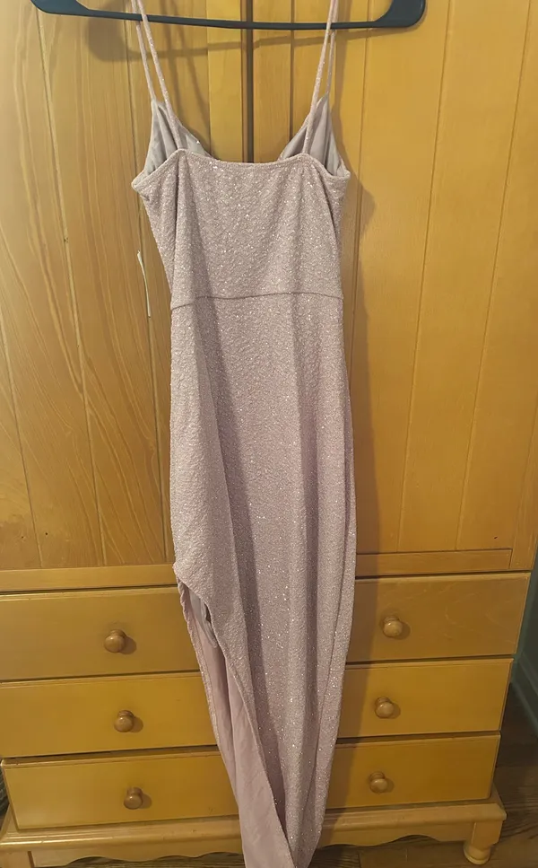 Pink Windsor Halter Maxi Dress with Slit - Image 5
