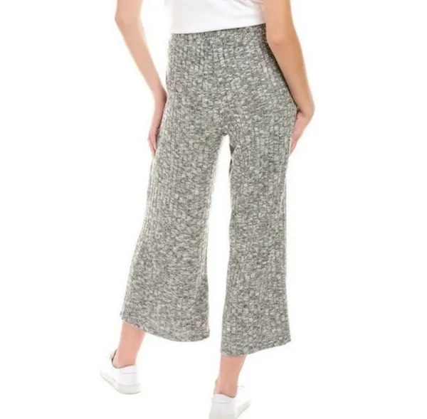 CALME by Johnny Was Cozy Wide Leg Drawstring Pants in Blue/gray size Large - Image 2